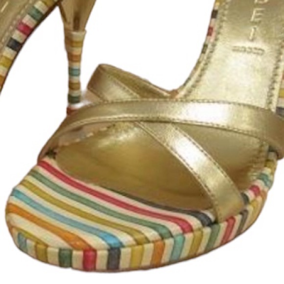 NEW Casadei Striped Mule Size 7.5 Box Included - Picture 7 of 12